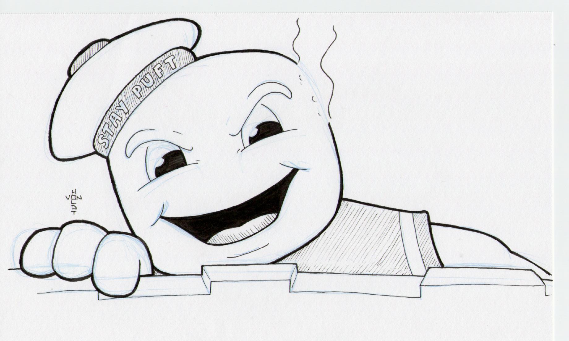 Doodle â stay puft marshmallow man doodle a day