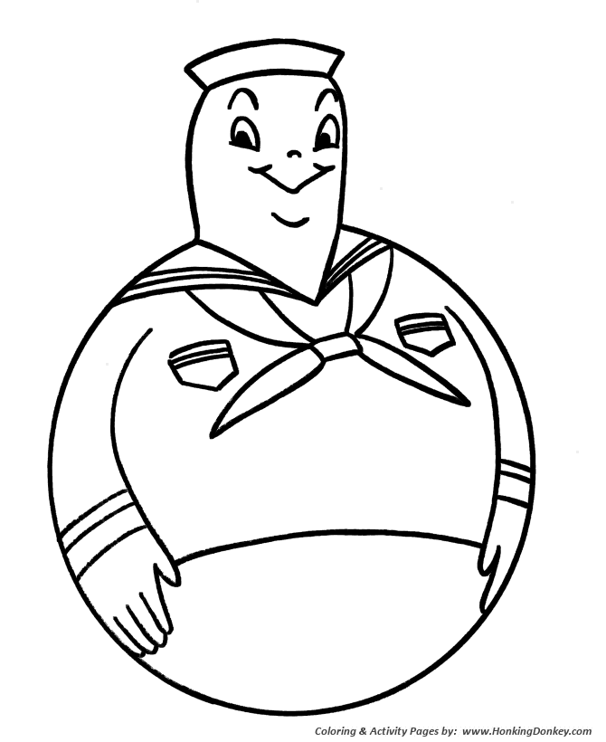 Simple shapes coloring pages free printable sailor toy simple shapes coloring activity pages for pre