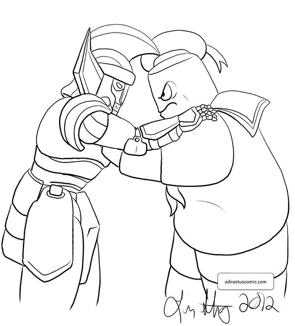 Adrastus vs stay puft marshmallow man quick inked doodle oâ
