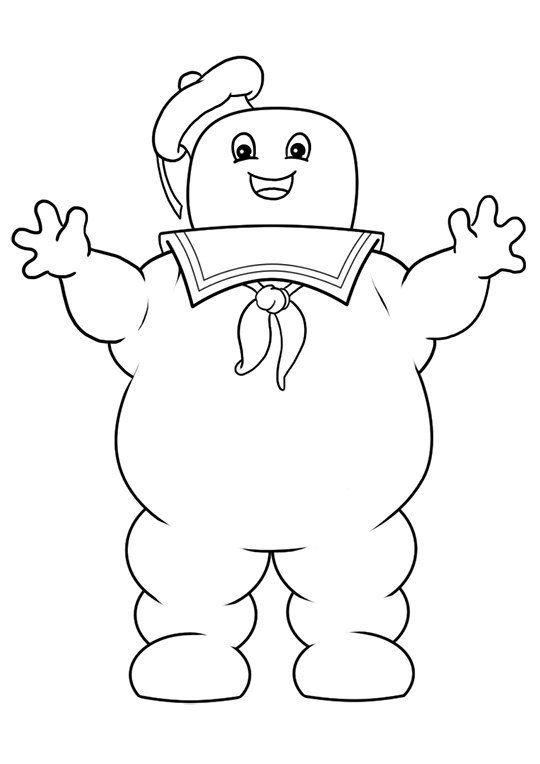 Easy to color ghostbusters coloring pages for kids