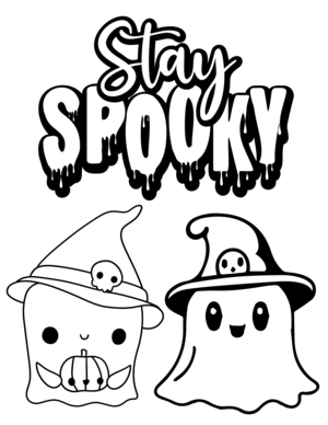 Spooktacular ghost coloring pages