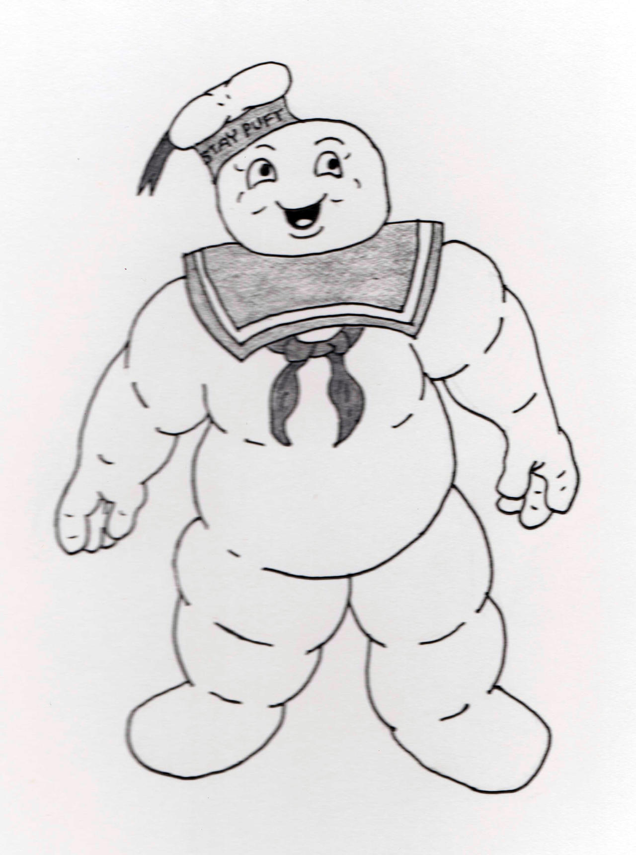 Stay puft marshmallow man by jamsketchbook on