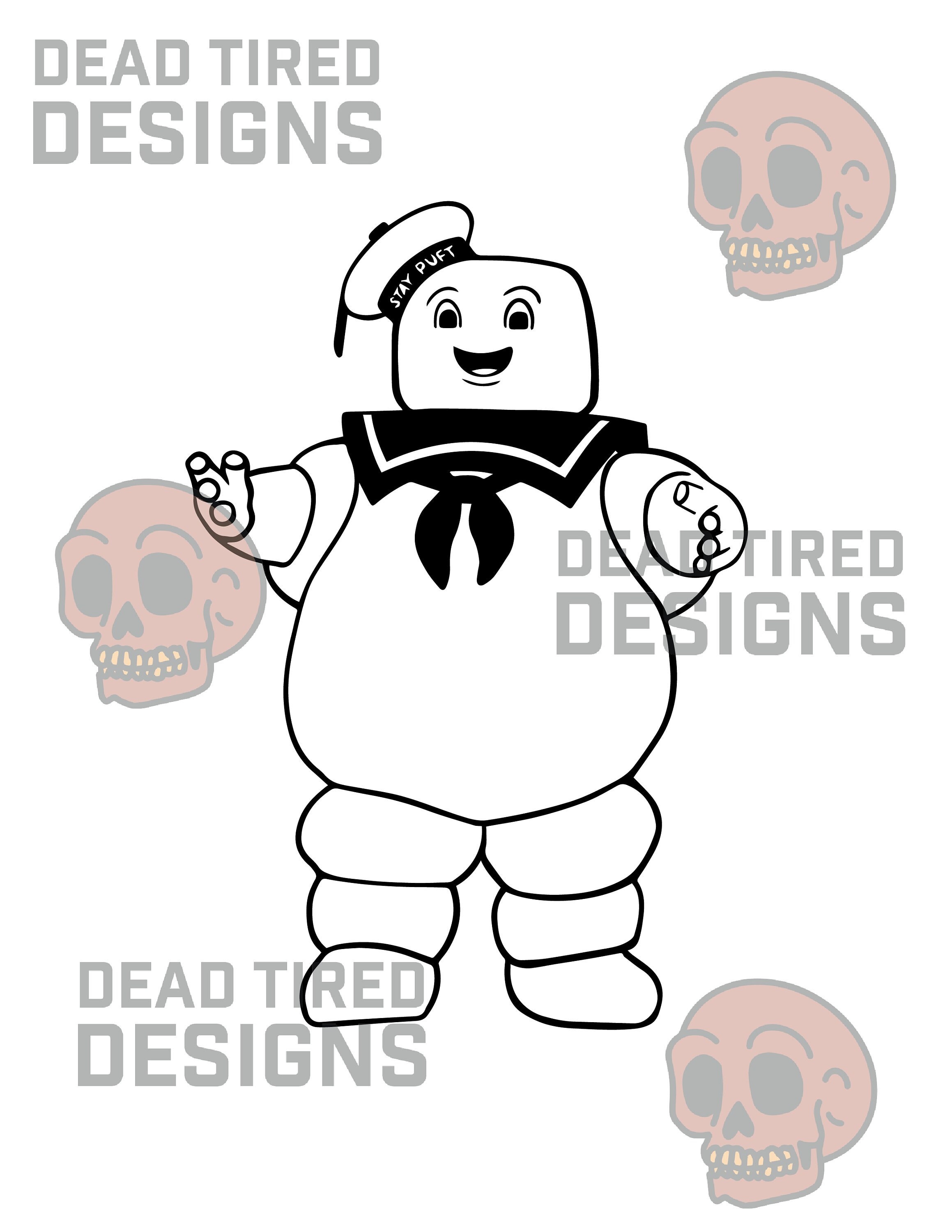 Stay puft marshmallow man svg ghostbusters svg halloween svg dead tired designs