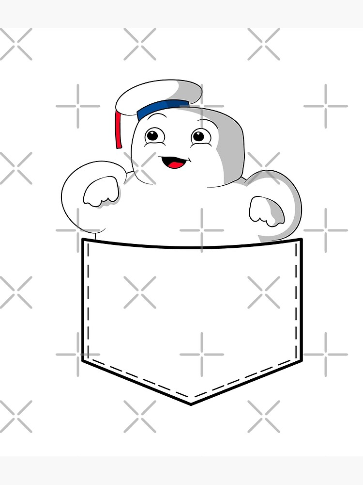 Baby stay puft in chest pocket marshmallow man in pocket poster by prodbynieco