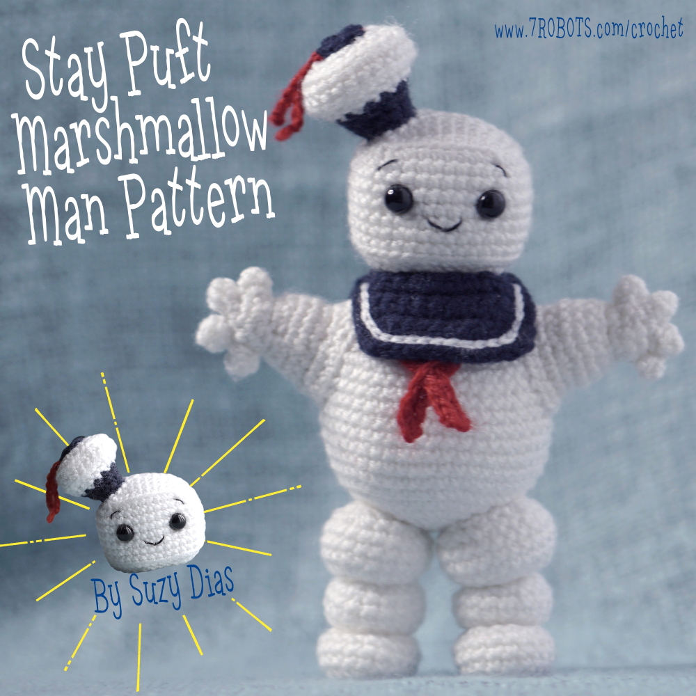 Stay puft marshmallow man crochet pattern by suzy dias