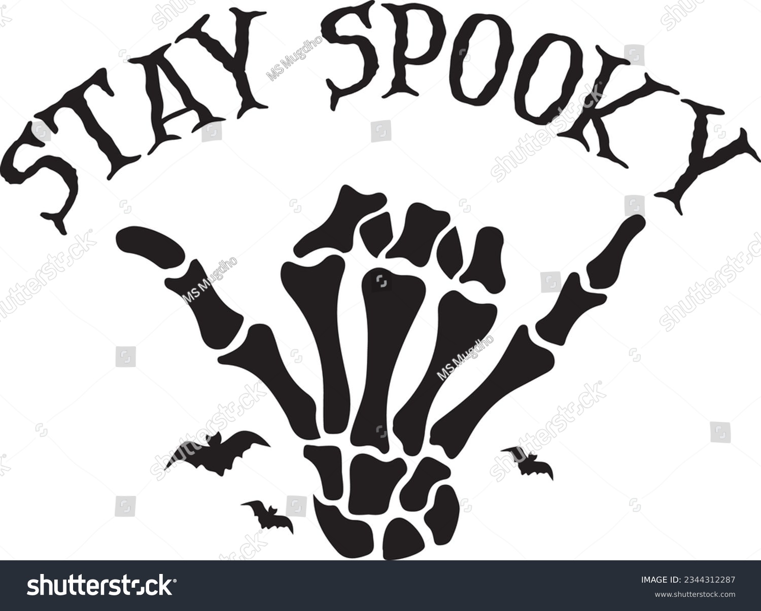 Halloween typography design printing t shirt stock vector royalty free