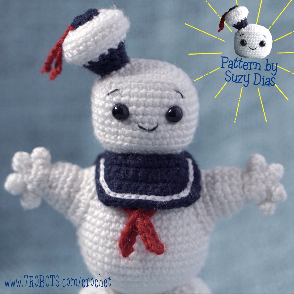 Stay puft marshmallow man crochet pattern by suzy dias