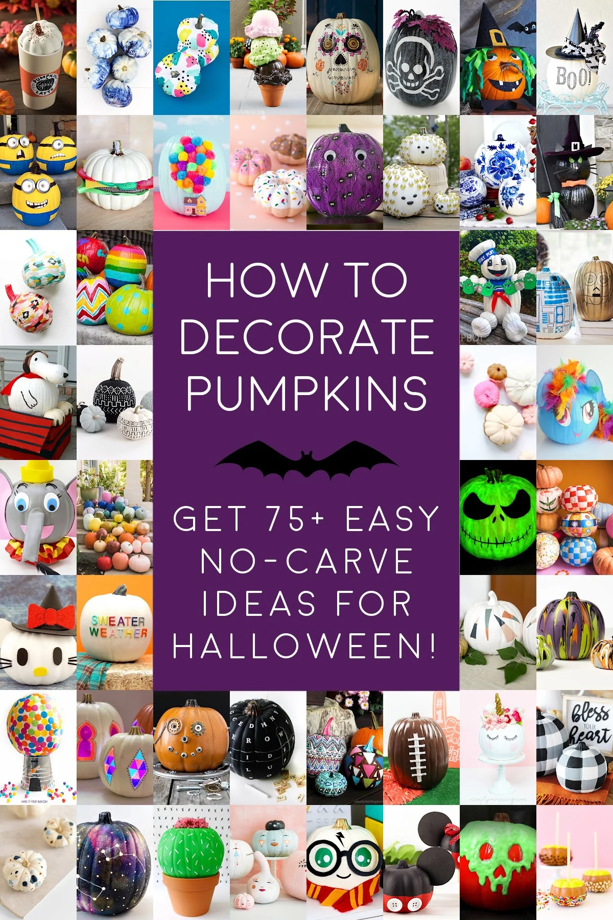 Decorating pumpkins without a mess ideas