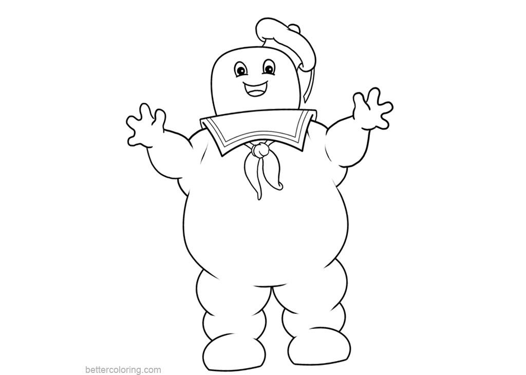 Stay puft marshmallow man from ghostbusters coloring pages â