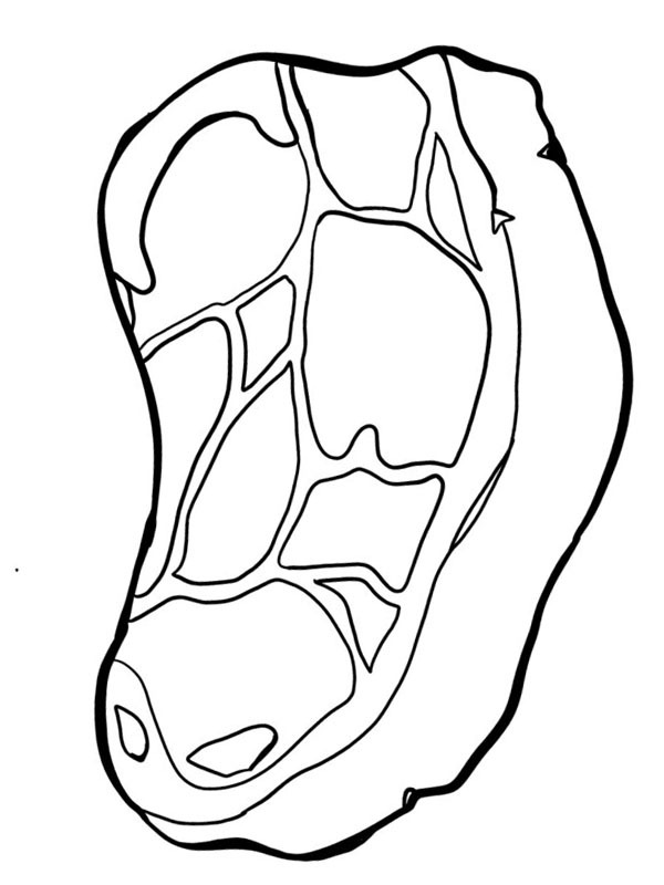 Steak coloring page