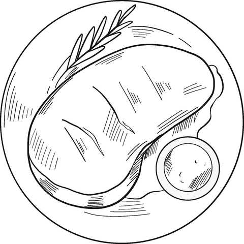 Steak coloring page free printable coloring pages