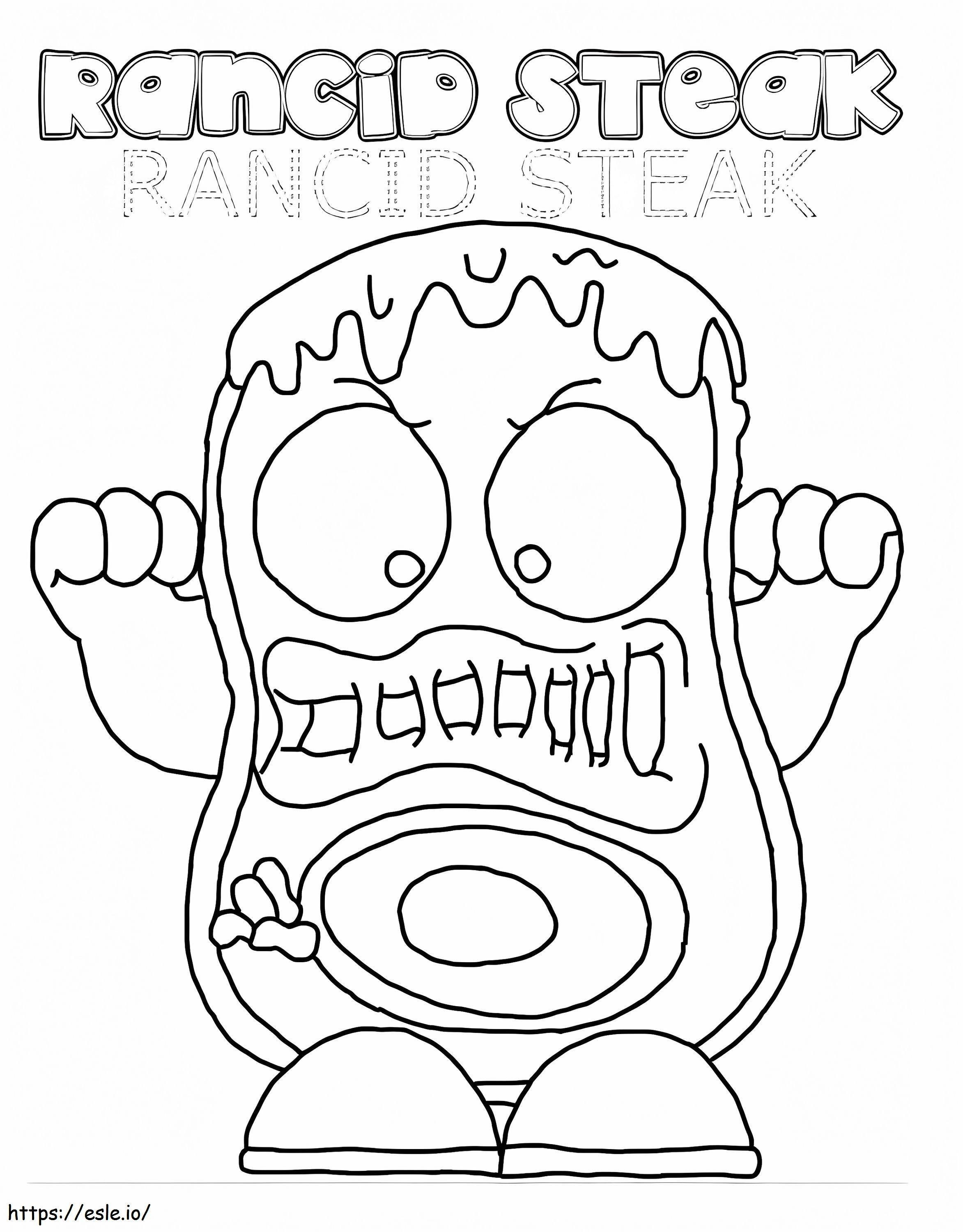 Rancid steak trash pack coloring page