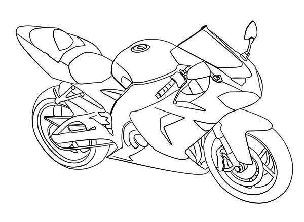 Coloring page motorcycle transportation â printable coloring pages