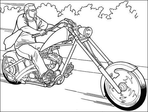 Coloring page motorcycle transportation â printable coloring pages