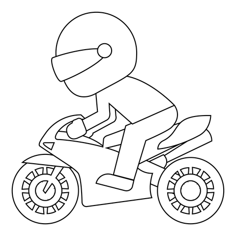 Motorcycle coloring page free printable coloring pages