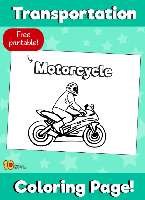 Motorcycle coloring page
