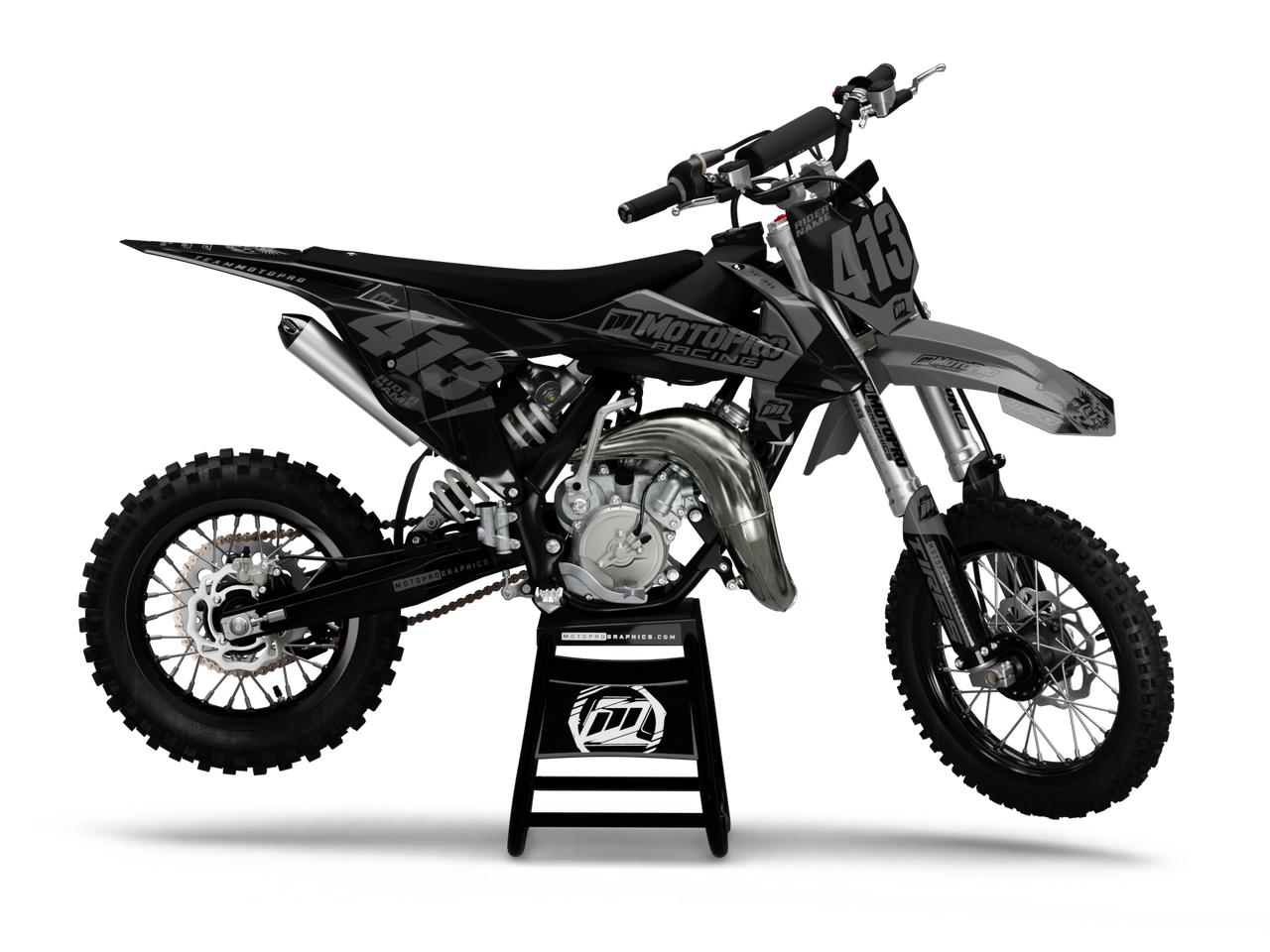 Custom ktm sx dirt bike gamma stealth series graphics set