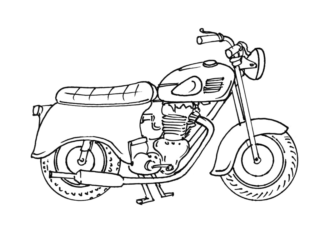 Motorcycle transportation â free printable coloring pages
