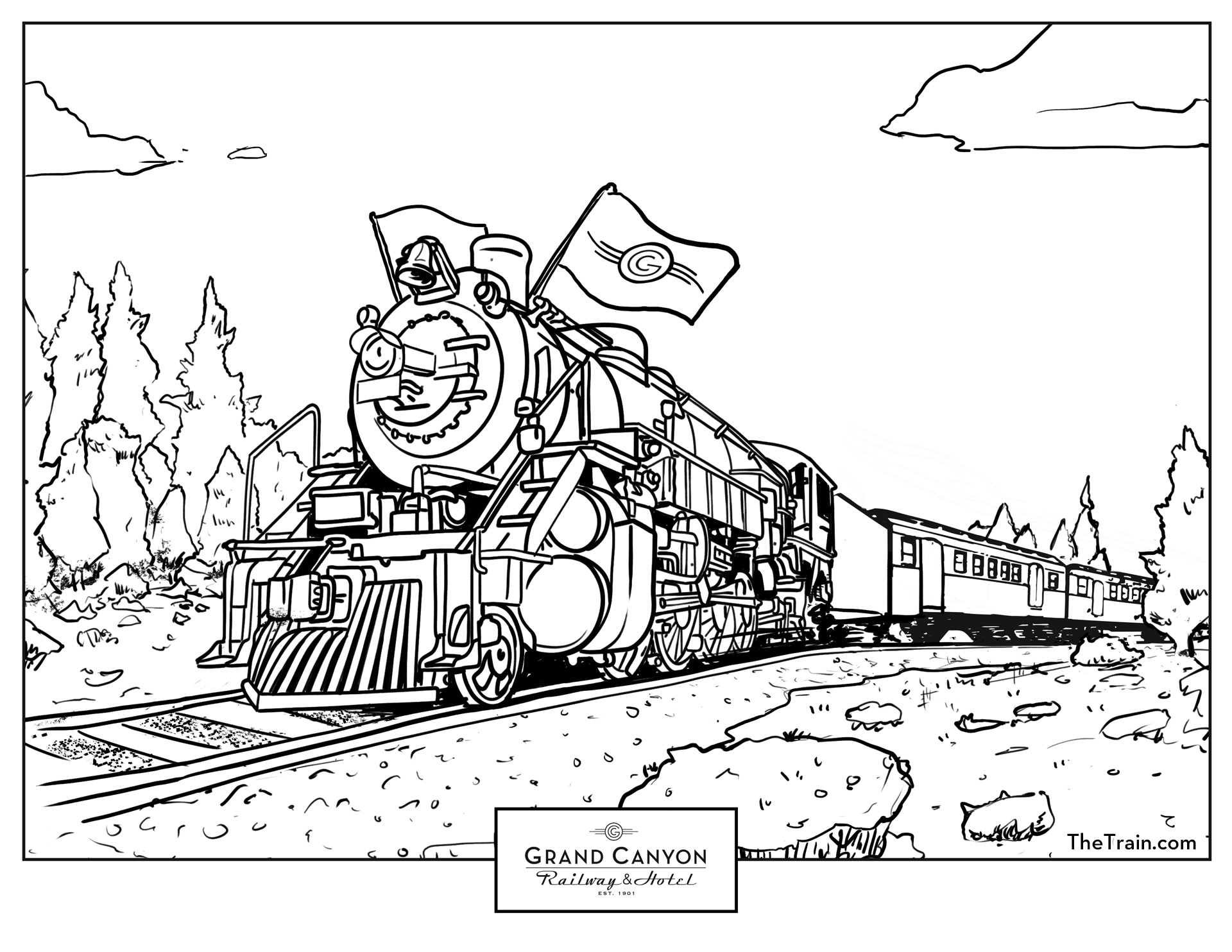 Grand canyon railway on x we hope you enjoyed oneweekoficons looking for a creative way to celebrate at home fill out our steam engine coloring sheet and post your masterpiece in the