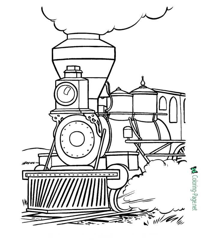 Train coloring pages