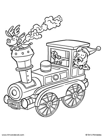 Christmas lootive coloring page â tims printables