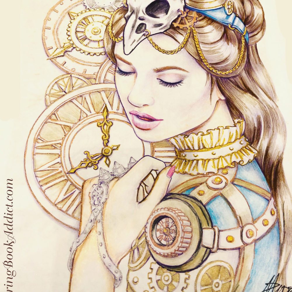 Steampunk coloring books fashion gadgets animals in victorian finery
