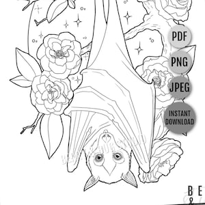 Bat coloring page