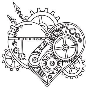 Tattoosaregreat steampunk coloring steampunk heart steampunk tattoo