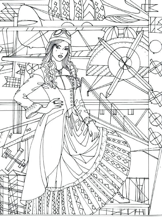 The best free steampunk coloring page images download from
