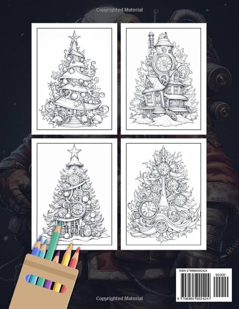 Steampunk christmas coloring book coloring of steampunk christmas coloring books for adults for relaxation stress relief mindfulness birthday birthday christmas gifts diana sophia books