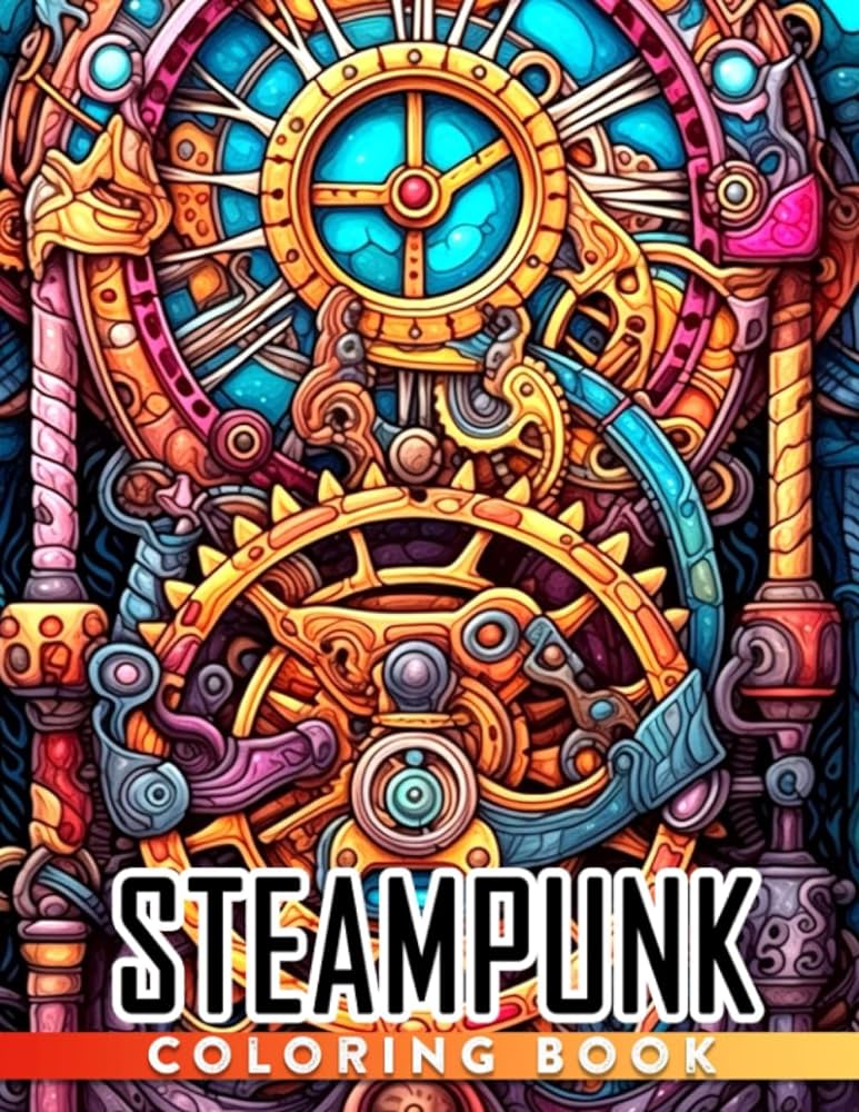 Steampunk coloring book enjoyable gifts for teens and adults with steampunk