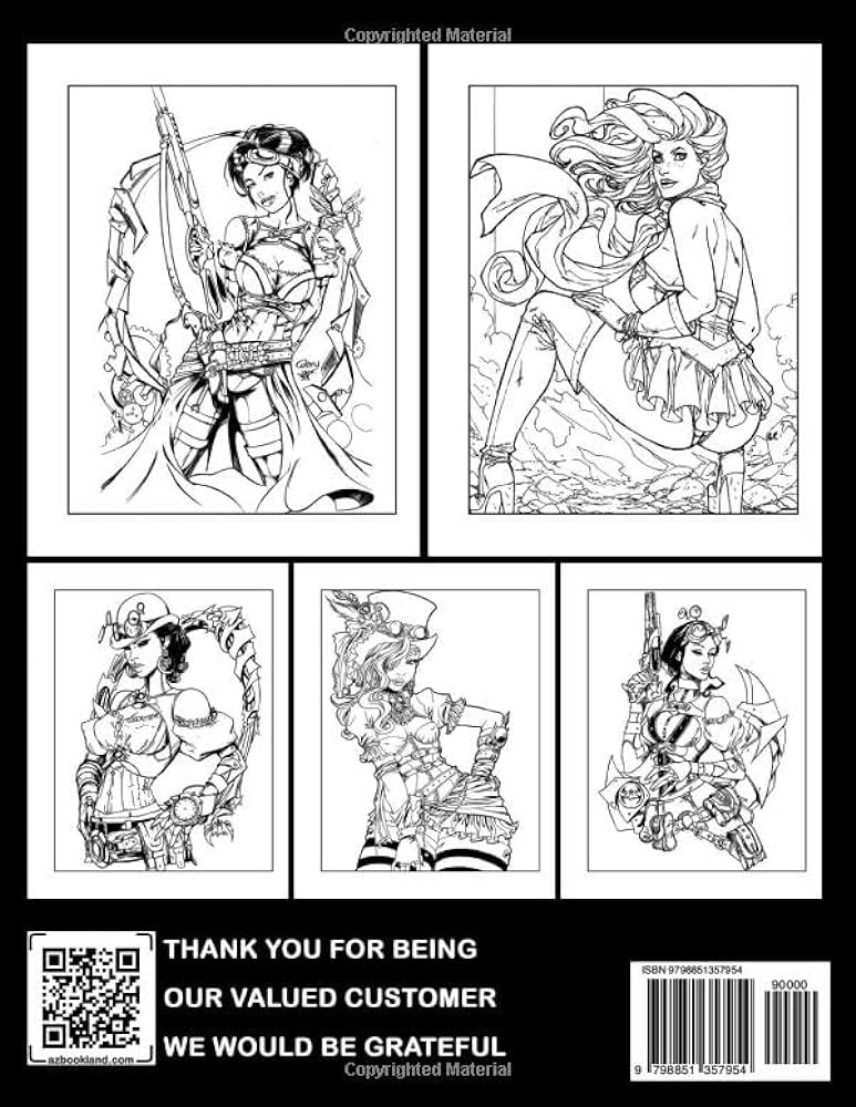 Sexy steampunk coloring book adults coloring pages with naughty sexy victorian ladies fun and relaxation gift idea for fashion lovers knox natalie books