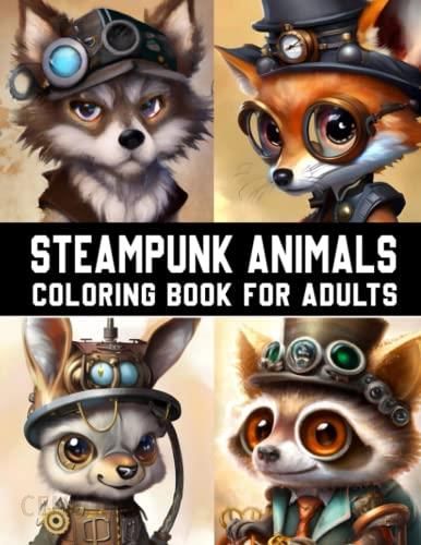 Steampunk animals coloring book for adults encourage creativity with coloring pages themed animals inside anxiety relief gifts relaxation gift