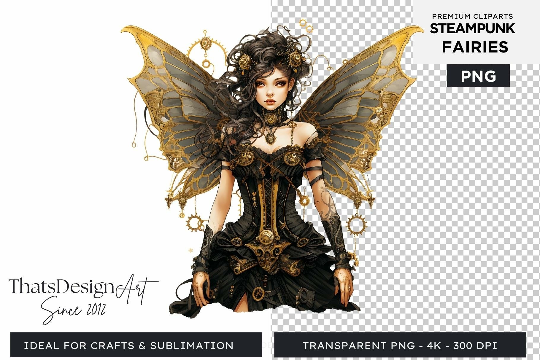 Steampunk fairy clipart png gothic fairytale png
