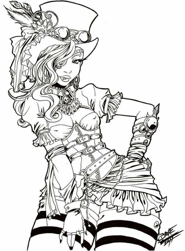 Steampunk coloring adult coloring designs adult coloring