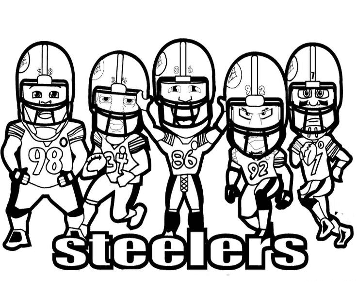 Steelers football players coloring page