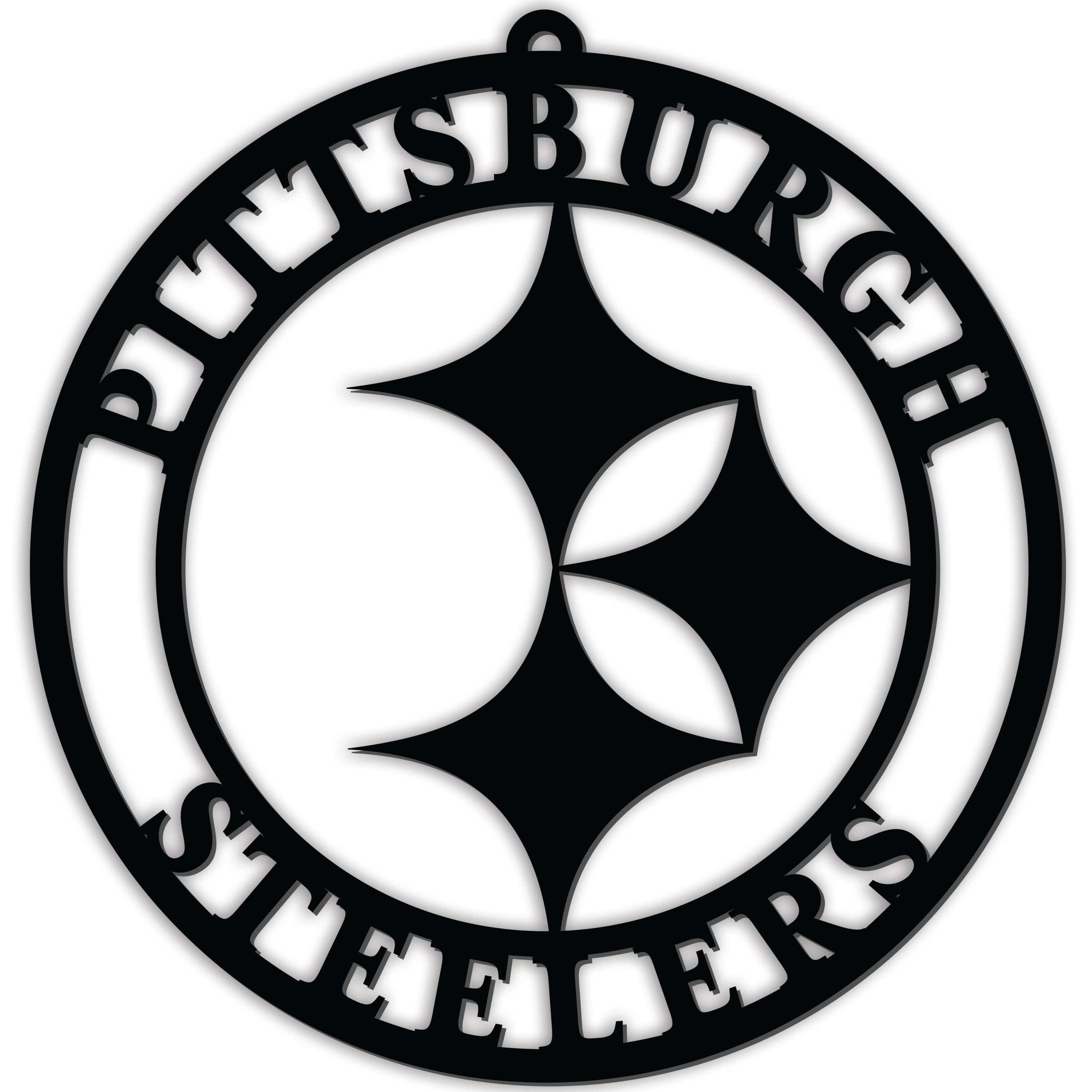 Pittsburgh steelers silhouette logo cutout circle â fan creations ga