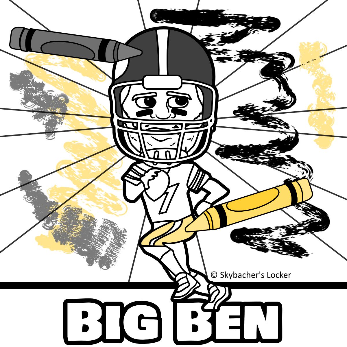 Steelers big ben coloring page