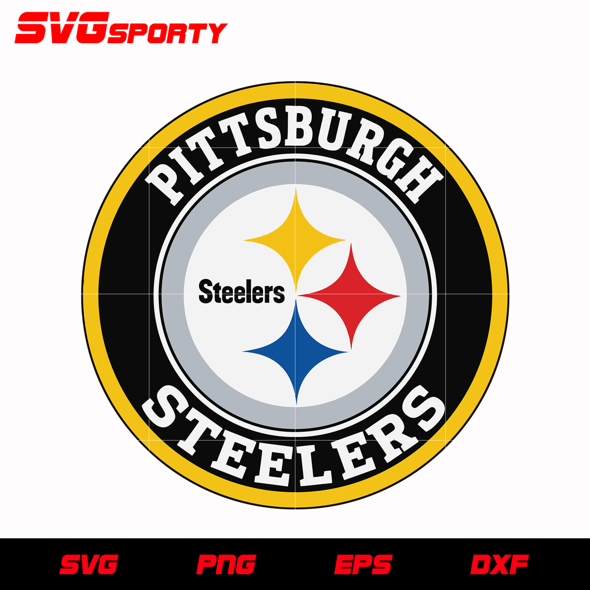 Pittsburgh steelers circle logo svg nfl svg eps dxf png digital f â svg sporty