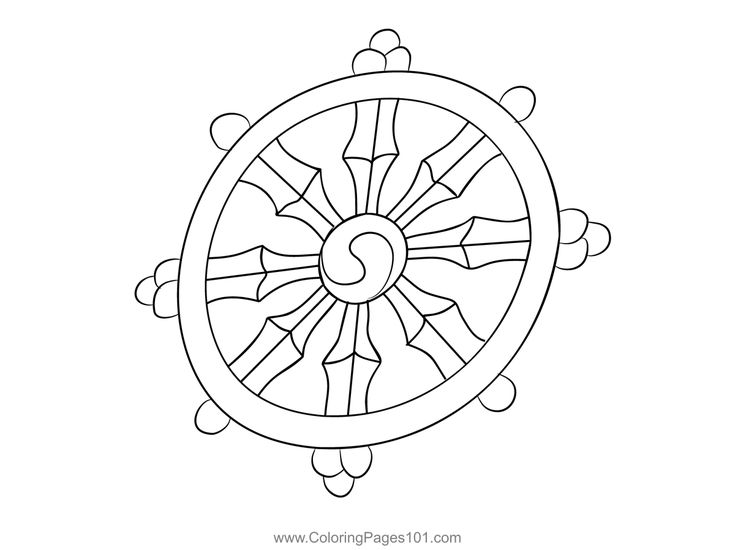 Dharma wheel colorg page dharma wheel colorg pages colorg pages for kids