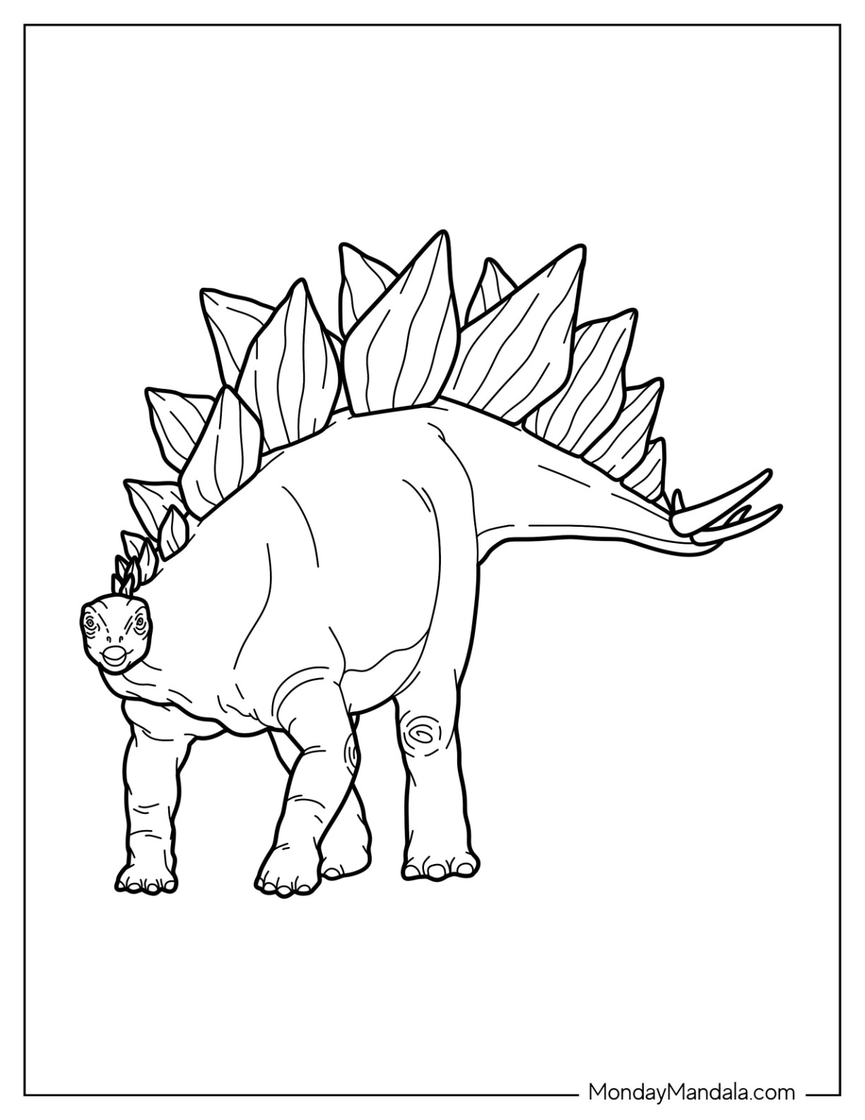 Stegosaurus coloring pages free pdf printables