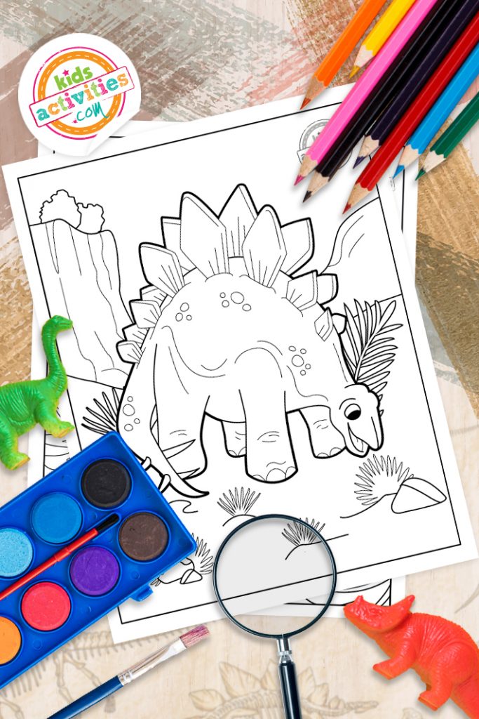 Cool stegosaurus dinosaur coloring pages for kids kids activities blog