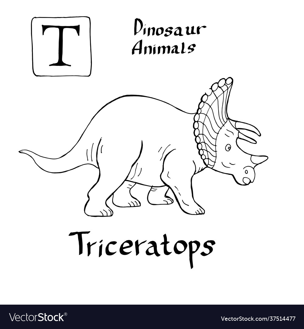 Dinosaur stegosaurus coloring book doodle hand