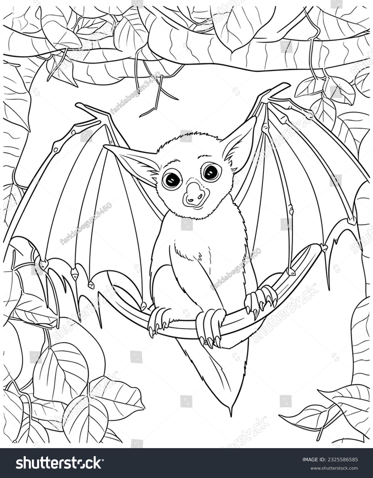Bat coloring pages halloween stockvektor royaltyfri