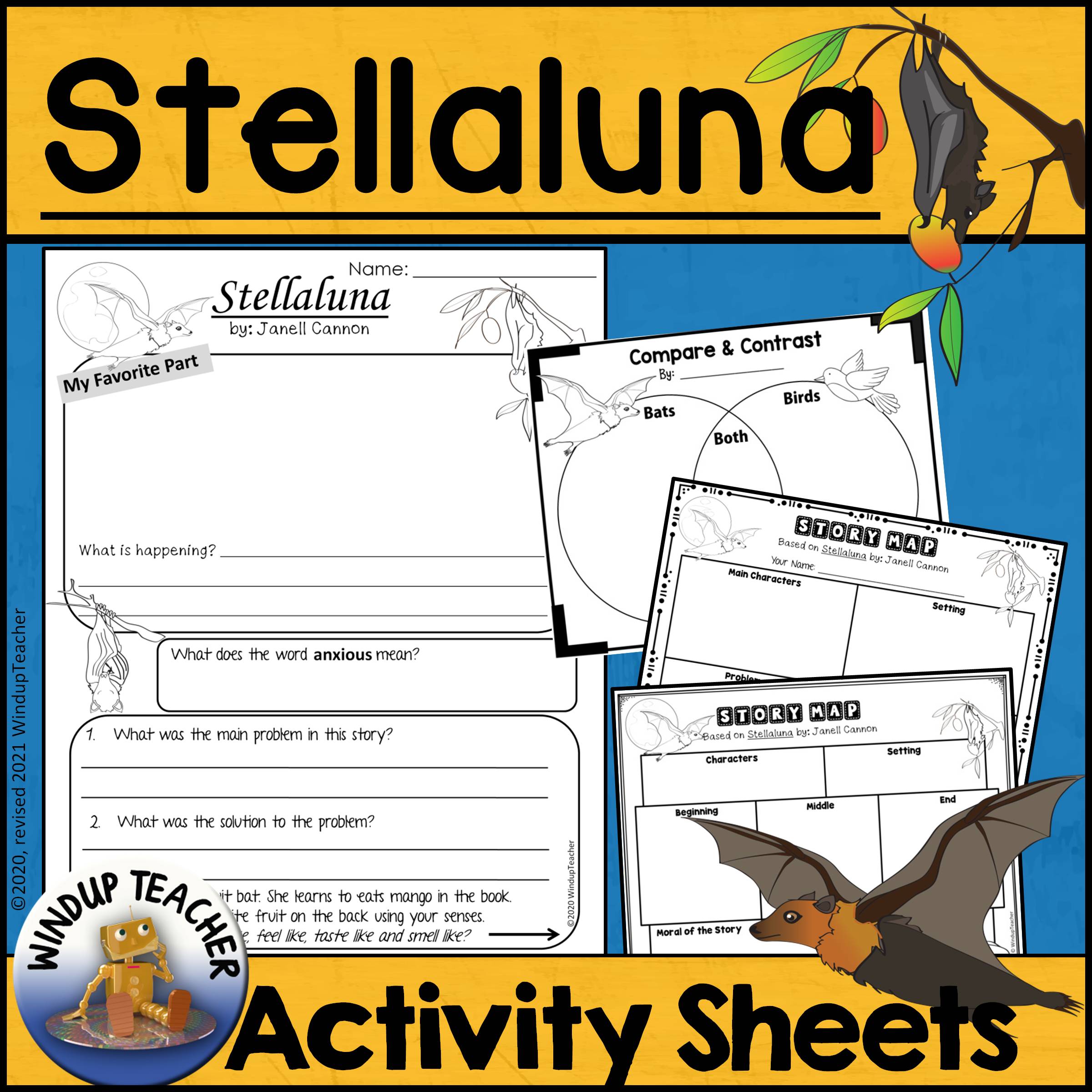 Stellaluna activity sheets print and go made by teachers