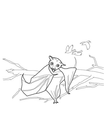 Stellaluna trying to be a bird coloring page free printable coloring pages