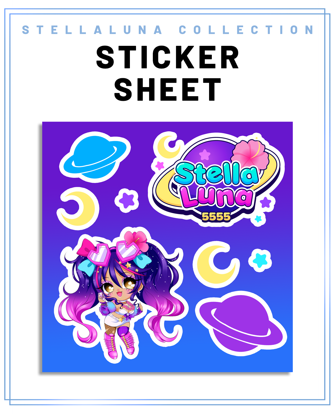 Sold outãstellaluna sticker sheet â mugi mart