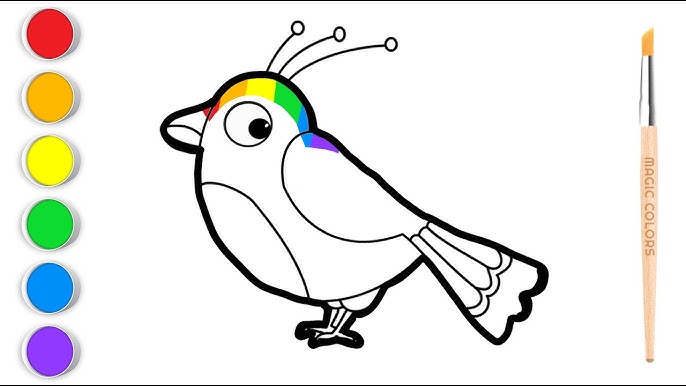 Drawing and coloring a dinosaur painting and drawing for kids and toddlers coloring pages