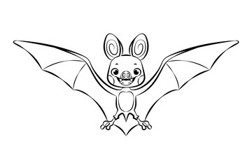 Free vector hand drawn bat outline illustration