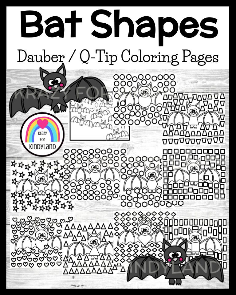 Bat shapes dauber printables